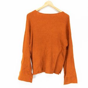 Free Press V-Neck Burnt Orange Sweater